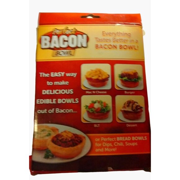 Perfect Bacon Bread Bowl Make Edible Bowls Microwave Oven Toaster Mold - Picture 5 of 6